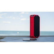 Altec Lansing HydraShock Everythingproof Portable Wireless Bluetooth Speaker, Red, 20 Hrs Playtime, IP67 Waterproof, LED Lights
