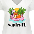 thumbnail image 4 of Inktastic Naples Florida Beach Vacation Women's Plus Size V-Neck T-Shirt, 4 of 5