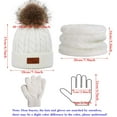 thumbnail image 2 of Doingart 3Pcs Kids Toddler Winter Beanie Hat Scarf Gloves Set for Boys Girls age 2-6, Warm Fleece Lining Hat Beanie Sets, 2 of 5