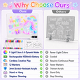thumbnail image 2 of 16" Rechargeable LED Drawing Board for Kids, 15 Light Effects, Neon Dry Erase Light up Board with Invisible Stand, 12 Markers & Tracing Book, Art Kits Gift for 4 5 6 7 8 9 10 11 12 Year Old Girls, 2 of 7