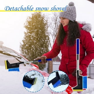 Handle Retractable Door Windshield Ice Scraper Snow Brush Wiper Cleaner