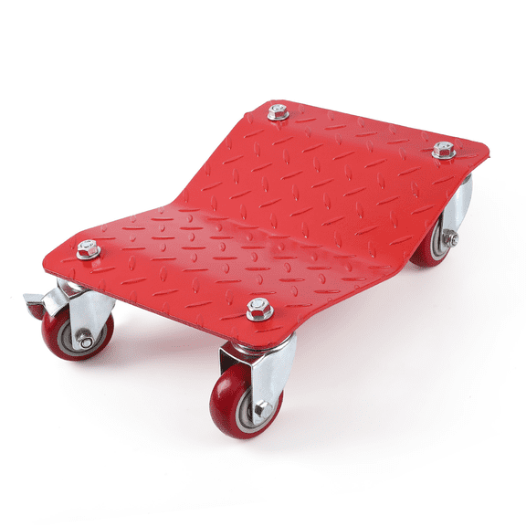 Car Dolly Set Heavy Duty 6000 lbs Capacity, 4-Piece Vehicle Dollies with 360° Swivel Wheels & Anti-Skid Steel Plates for Moving Cars Trailers ATVs