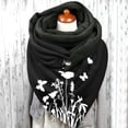 thumbnail image 2 of Women  Botanical Print Cotton Winter Warm Button Up Scarf, 2 of 3