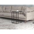 thumbnail image 1 of Safdie & Co. Accent Table 19L C Shaped Glass Metal, 1 of 4