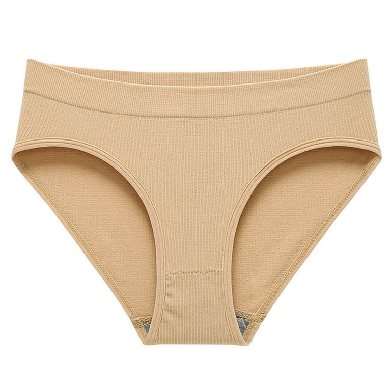 eczipvz Period Underwear for Women Womens Cotton Underwear High Waist  Briefs Soft Underpants Breathable Ladies Panties Beige,L