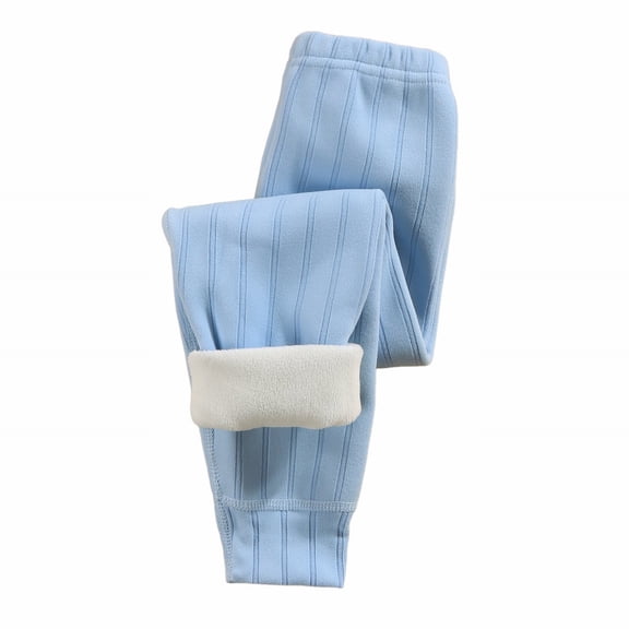 CPNG Girls Thermal Warm Pants Sherpa Boys Girls Sweatpants Fleece Lined Winter Jogger Pants Home Pants(Sky Blue,7-8 Years)