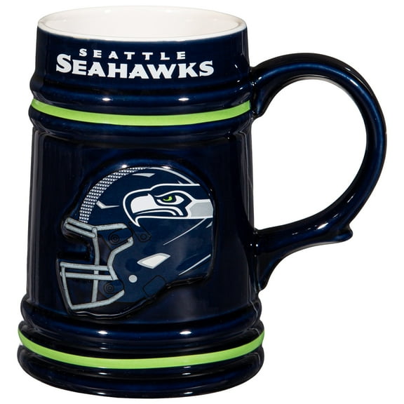 Seattle Seahawks 24oz. Ceramic Stein Cup with Gift Box