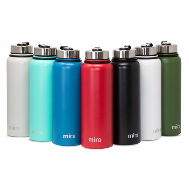 MIRA 40 Oz Stainless Steel Vacuum Insulated Wide Mouth Water Bottle