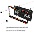 thumbnail image 5 of Colorful Butterflies on Black 1 License Plate Frames for Women Men Car Plate Holder Cover Metal Tag Aluminum Car Accessories Front Rear Plate Decor, 5 of 6