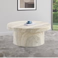 thumbnail image 3 of Meridian Furniture Legatto Travertine Indoor/Outdoor Concrete Coffee Table, 3 of 8