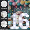 thumbnail image 3 of Decoración con números iluminados por LED para fiesta de cumpleaños número 18 de Pooqla, 3 of 7