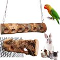 thumbnail image 2 of Bird Parrot Natural Wooden Standing Stick Pet Molar Toys Bird Cage Accessories For Guinea Pig Rabbit, 2 of 9
