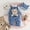 Blue, variant on RTKFRFLM Baby Boys 3-Piece Set Striped Romper Animal Embroidery Overalls and Hat Blue 3-6 Months