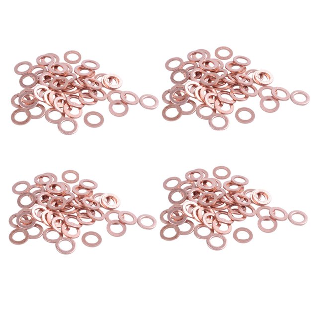 200 Pcs Anneau de Joint Plat en Cuivre pour Rondelle 6mm X 10mm X 1mm