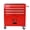 Red, variant on Hydraulic Lift Trolley 500 LBS Capacity, Steel Platform Cart with 4 Wheels, Collapsible Folding Hand Truck for Material Handling in Workshop Garage Warehouse, Black+Blue