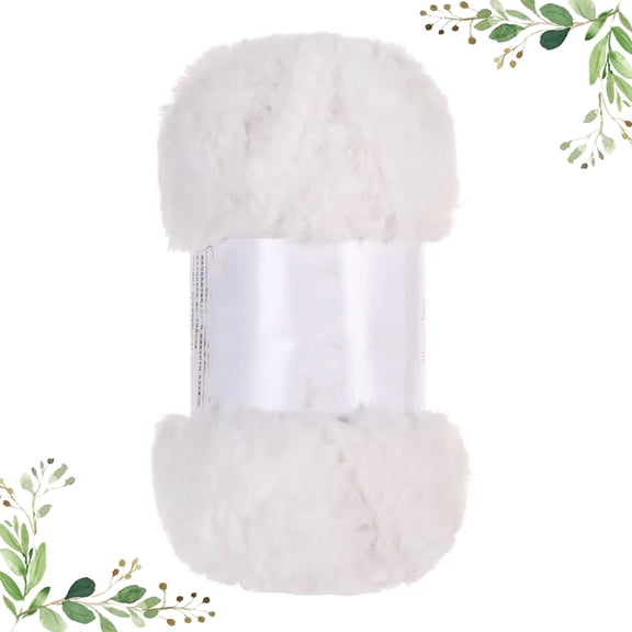 Tucknest 1 Skein Chunky Yarn for Crocheting, Fluffy Eyelash Yarn in Cream White, Soft Thick Yarn for Knitting, 1.76 oz Each, White