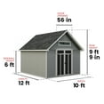 thumbnail image 3 of Handy Home Products Tribeca 10 ft. x 12 ft. Wood Storage Shed (Floor Included), 3 of 7