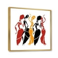 thumbnail image 2 of Designart Belles danseuses Silhouettes afro-américaines ART MURAL À CADRE FLOTTÉ, 2 of 4