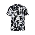 thumbnail image 2 of LAOLIUSN Men's Black White Graffiti T-Shirt, Abstract Streetwear Graphic Tee, Short Sleeve All Over Print Shirt, S-4XL, 2 of 7