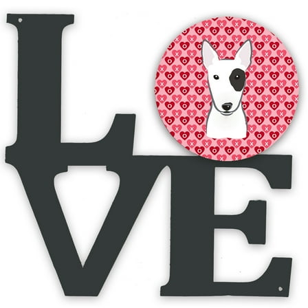 Bull Terrier Metal Wall Artwork LOVE