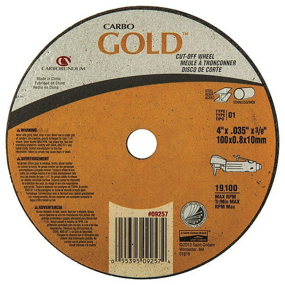 Manufacturer Varies Abrasive Cut-Off Wheel,Type 41,4" dia. 05539509257