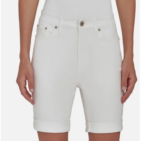 DKNY Women's Bermuda Cuffed Jean Shorts