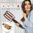 thumbnail image 5 of Curling Iron Wand, 8 in 1 Curling Wand Set,with Flat Iron Hair Straightener,Temperature Display,Thermal Brush.Crimper Hair Tool,Interchangeable Hair Wand Curler, Women Gifts,Christmas Gifts, 5 of 8