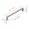 thumbnail image 5 of Utopia Alley 25pcs Bergen Pull Handle - Decorative Cabinet Drop Pull Handles- Vintage Cabinet Hardware with Hand Finished Brushed Nickel - Metal Drawer Pull Handle, 6.3" Center to Center, 5 of 8