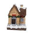 thumbnail image 2 of Casa Navideña Artesanal Figura Navideño Ornamento Miniatura Decoración de Resina para Centros de Mesa Adecuada para Fiestas Oficina Hogar, 2 of 9