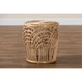 thumbnail image 5 of Baxton Studio Edena Moderne Bohème Brun Naturel Fini Table d'Appoint en Rotin, 5 of 5