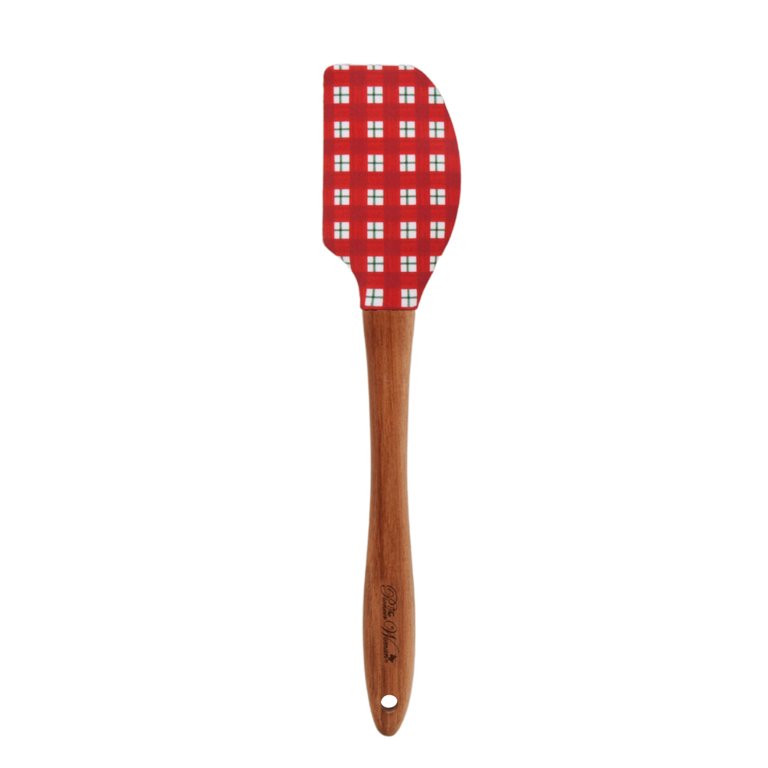 Christmas Silicone Spatula with Utensil Holder , Red/5 Piece Set