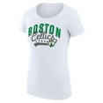 thumbnail image 2 of Women's G-III 4Her by Carl Banks White Boston Celtics Super-Slim Fit Lightweight Filigree Logo T-Shirt, 2 of 3