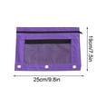 thumbnail image 2 of Bcylexb Pencil Pouch for 3 Ring Binder, 3-Holes Zipper Pencil Pouches, Sturdy and Durable Pencil Holder with Mesh Window for Office College Supplies, 2 of 4
