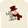 thumbnail image 4 of Inktastic Baby It's Cold Outside Cute Snowman in Plaid Print Boys or Girls Toddler T-Shirt, 4 of 5
