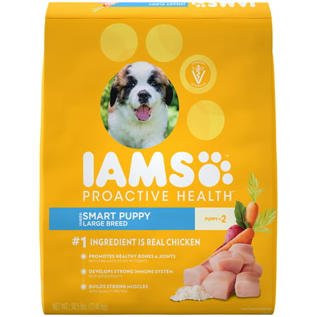 Iams Proactive Health Smart Puppy Large Breed Dry Dog Food Chicken, 38.5 lb. (Best Large Breed Puppy Food For Sensitive Stomachs)