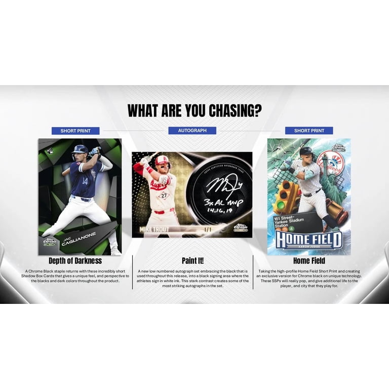 2026 Topps Chrome Black Baseball Factory Sealed Hobby Box