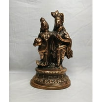 Radha Krishna Statues Hindu Divine Couple Radha Krishna Idol Standing Radha Krishna Figurine Bronze Radha Krishna Sculpture Indian Handmade Krishna Murti Home Temple Decor Showpiece - AtoZ India Cart
