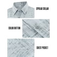 thumbnail image 3 of APTRO Men's Casual Dress Shirts Short Sleeve Button Down Shirts Quick Dry Summer Beach Shirts With Pocket M07 Gray XL, 3 of 8