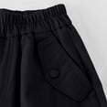 thumbnail image 6 of CPNG Girls Casual Baggy Cargo Pants Teen Girls Multi-Pocket Straight Wide Leg Athletic Pants Loose Elastic Waist Cargo Trousers(Black,11-12 Years), 6 of 8