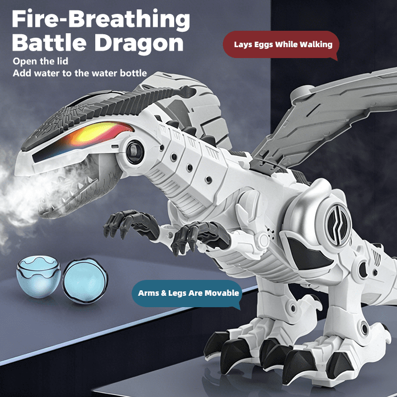 HNZENBW  Dinosaur Robot Toy,Electric T-Rex with Walking,Spray Feature,Dinosaur Egg ,LED Lights & Realistic Roar,Gift for Boys Girls