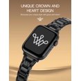 thumbnail image 2 of Wearlizer Gold Silver Stainless Steel Watch Band Compatible with Apple Watch Bands 38/40/41/42/44/45/46/49mm Women Metal Strap for Iwatch Series 11/10/9/8/7/6/5/4/3/SE/Ultra, 2 of 6