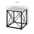 thumbnail image 5 of Steve Silver Skyler White Marble Top Square End Table, 5 of 5