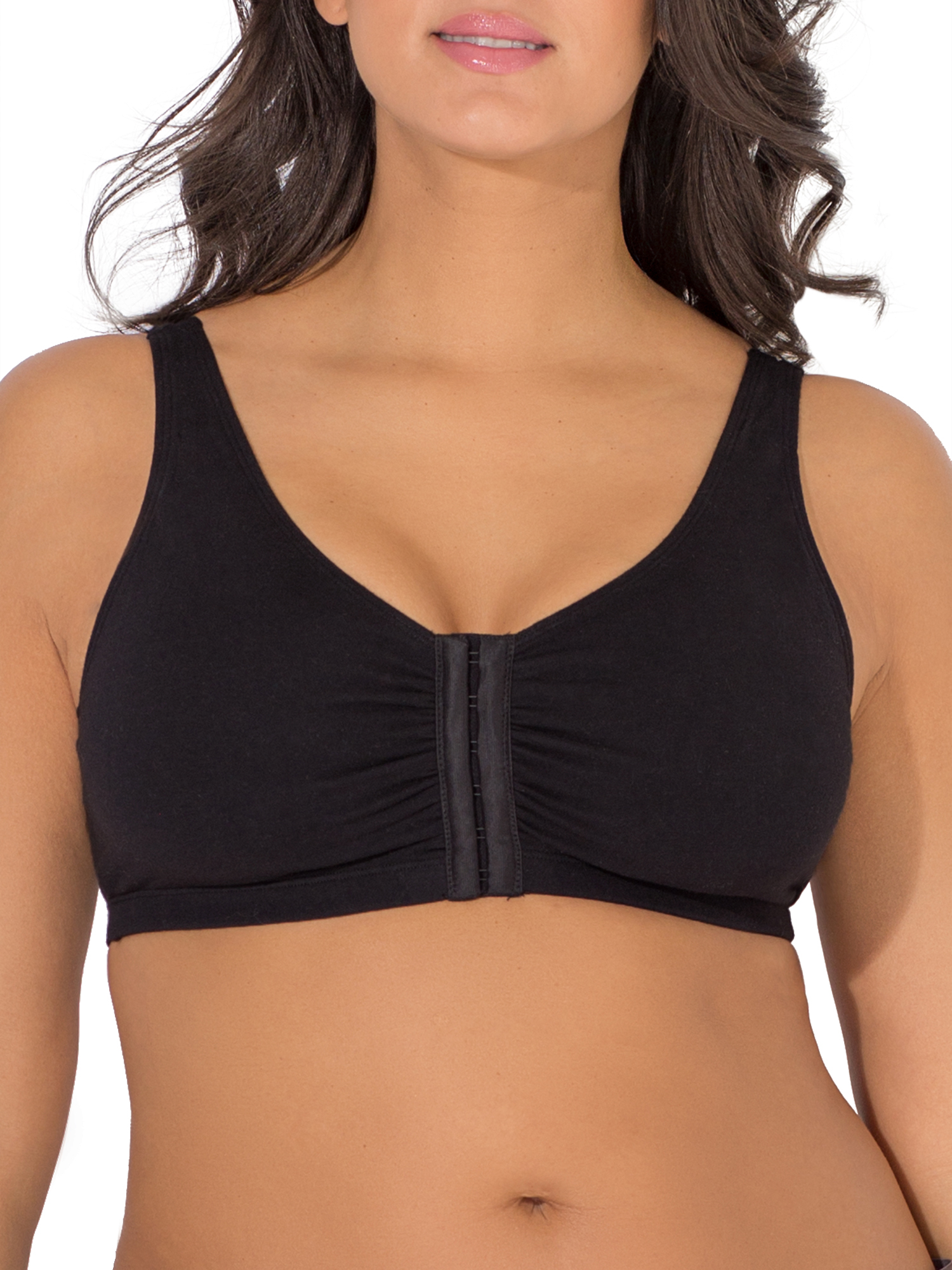 Fruit of The Loom Women's Comfort Front Close Cotton Sports Bra, 2 Pack - image 5 of 7
