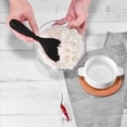 thumbnail image 4 of Silicone Rice Paddle Spoon Set of 2,Non Stick Heat Resistant Kitchen Gadge Rice Spoon,Rice Scooper,Rice Spatula,Rice Spoon Paddle,Rice Cooker Spoon,Works for Rice,Mashed Potato Or More (Black), 4 of 6