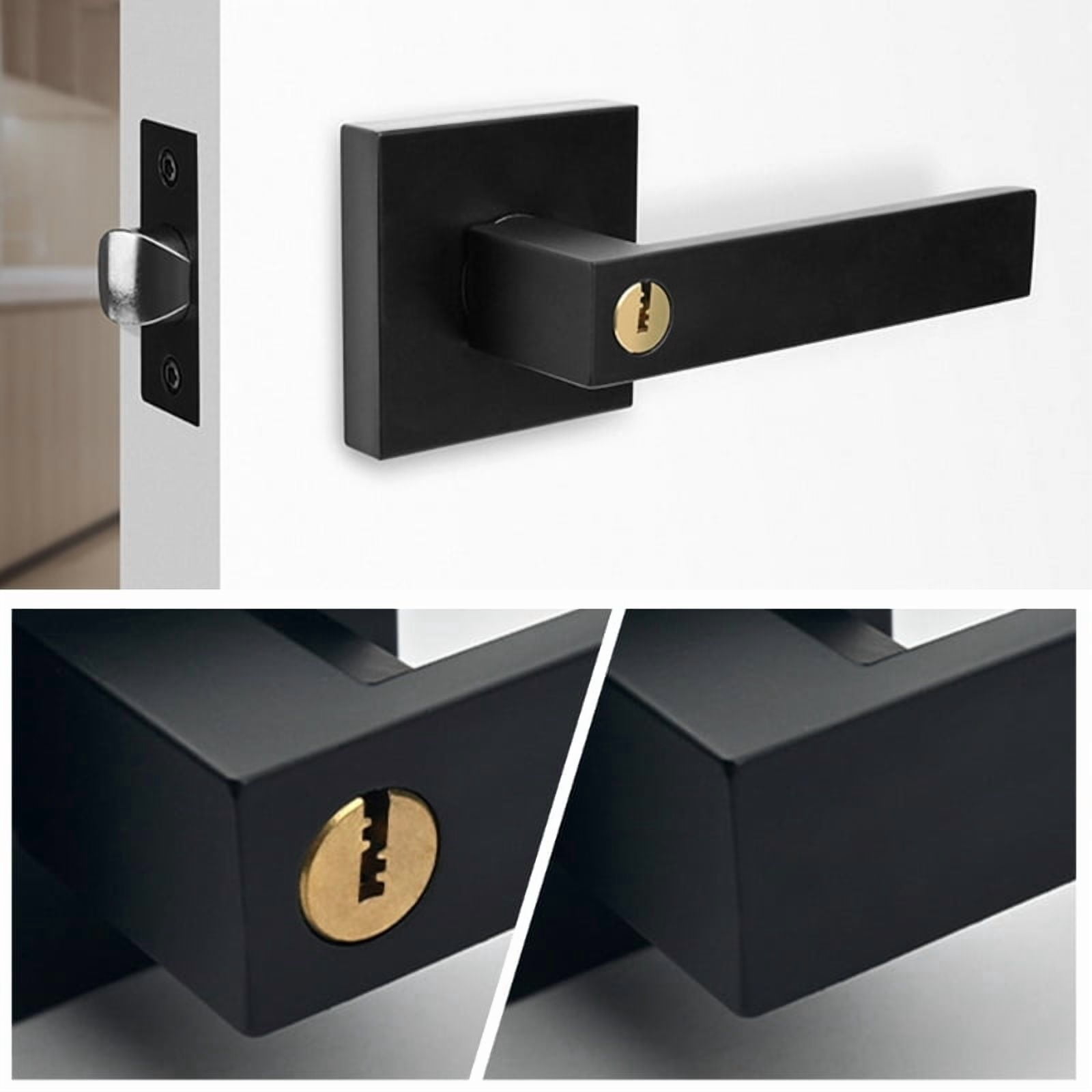 Square Privacy Door Lever Closet Door Interior Heavy Duty Door Knob