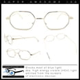 thumbnail image 2 of Hipster Metal Octagonal Double Bridge Blue Light Filtering Computer Glasses, 2 of 8