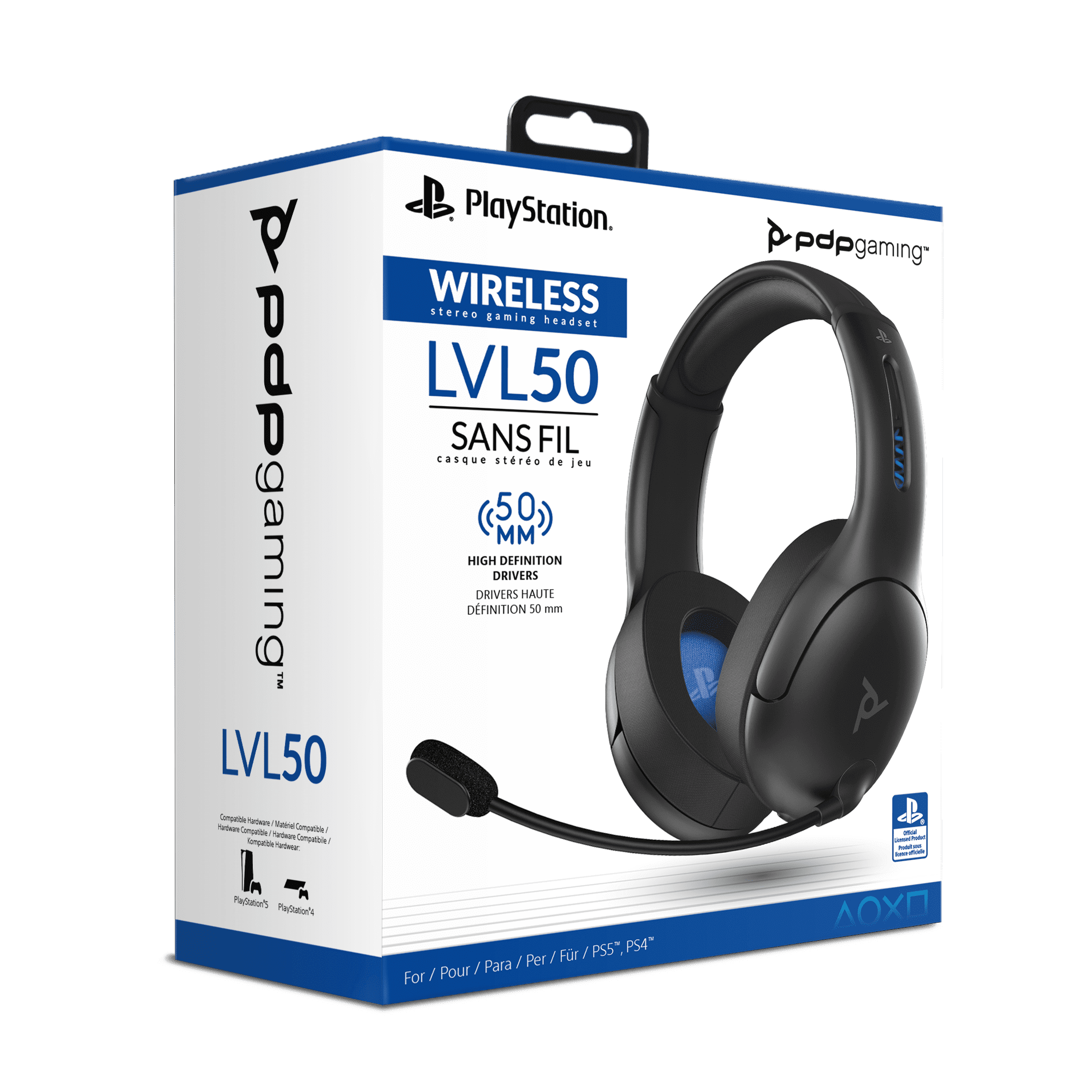 Orthodox bladzijde Met andere bands PDP Gaming LVL50 Wireless Stereo Gaming Headset with Noise Cancelling Mic:  Black - PlayStation 5, PlayStation 4, PC - Walmart.com