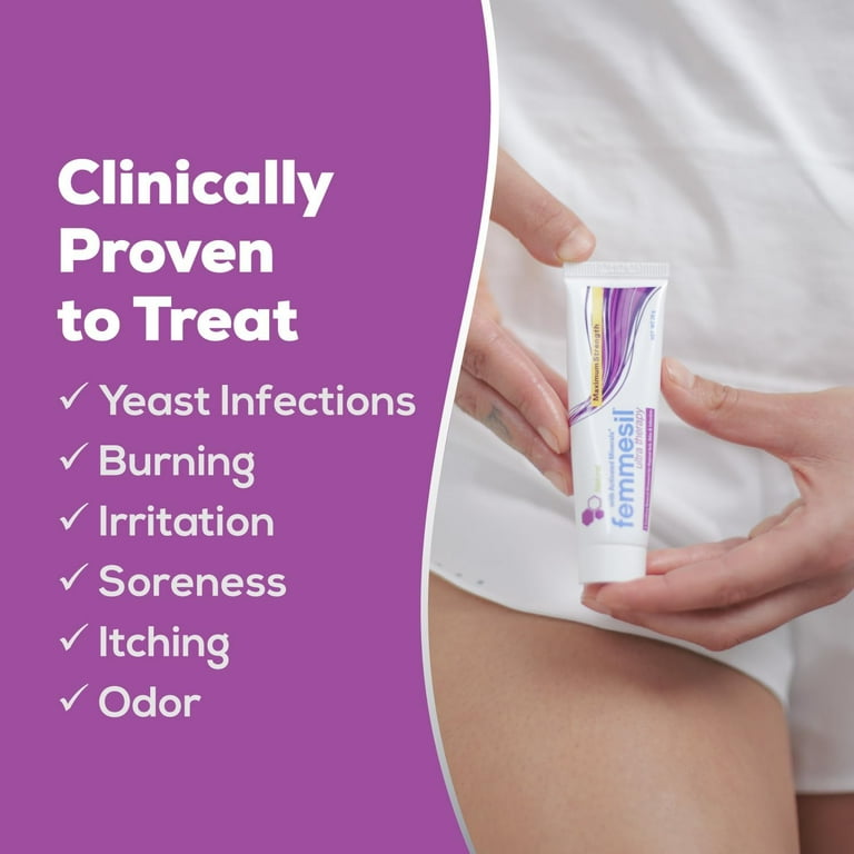 Femmesil Vaginal Yeast Infection Treatment MAX Strength Ointment For Vaginal  Itch & Irritation (28g) HSA/FSA Eligible