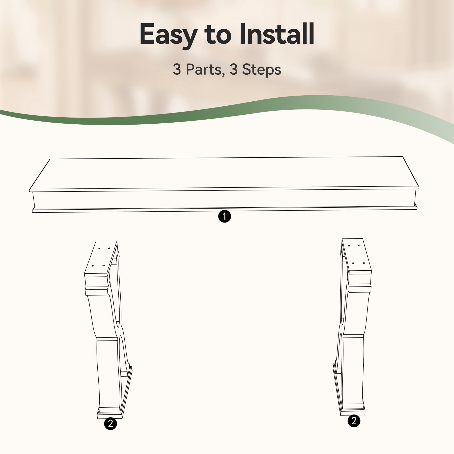 Tribesigns 63-Inch Solid Wood Console Table, Farmhouse Narrow Entryway Table with X-Shaped Legs for Living Room, Hallway, or Foyer