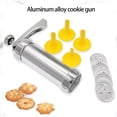 thumbnail image 3 of Prensa para galletas de acero inoxidable con 20 discos y 4 boquillas para glaseado para hacer y decorar galletas tú mismo., 3 of 9
